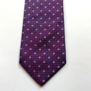 Brioni Jacquard Micro Geometric Pattern Silk Tie - Italy